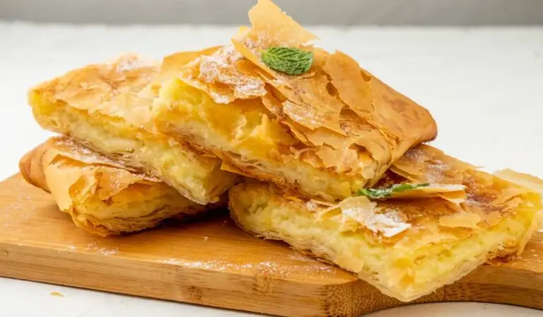 Bougatsa, plăcinta grecească cu cremă de griș din Thessaloniki
