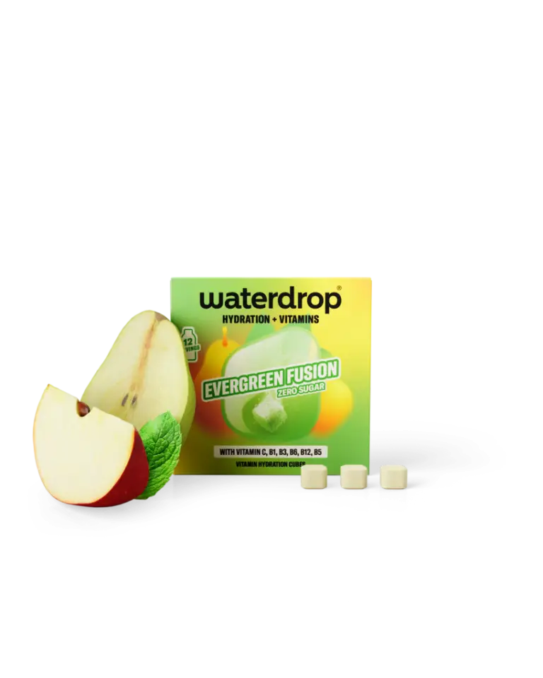 Hidratare fără zahăr: noua aromă măr și pară waterdrop®