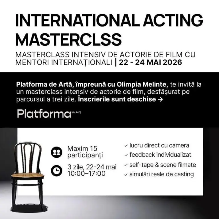 Masterclass internațional pentru actori la București în mai
