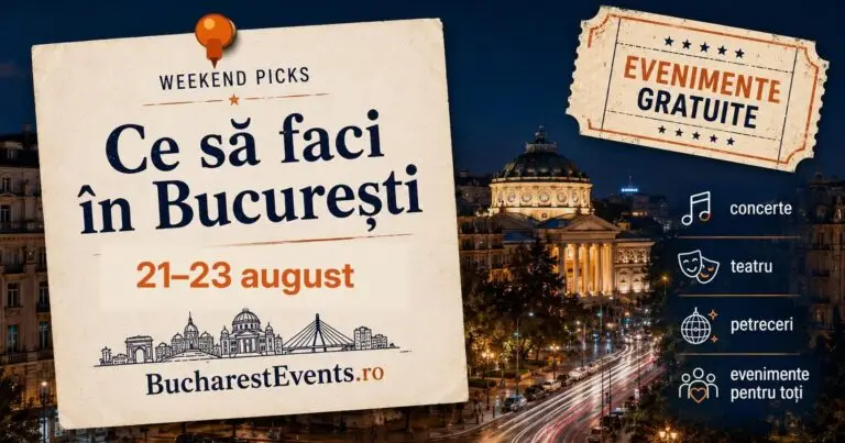 Concerte gratuite pe terase în București, 21-23 august